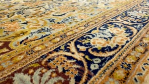 Persian Rug Bijar Handmade Area Traditional 4'10"x8'2" (5x8) Whites/Beige Orange Floral Design #19704