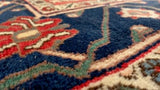 Persian Rug Bakhtiari Handmade Area Tribal 5'7"x8'2" (6x8) Red Blue Geometric Design #20534