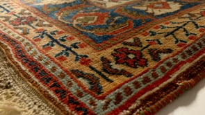 Persian Rug Ghashghaei Handmade Area Antique Tribal 5'2"x8'9" (5x9) Blue Red Herati Design #33035