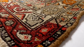Persian Rug Malayer Handmade Area Antique Tribal 4'10"x7'8" (5x8) Orange Red Herati Design #33484