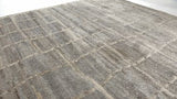 Oriental Rug Indian Handmade Area Modern 4'2"x6'3" (4x6) Gray Lattice Design #34933