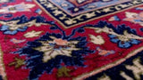 Persian Rug Isfahan Handmade Area Traditional 2'6"x3'6" (3x4) Red Whites/Beige Blue Floral Design #28401