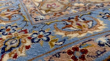 Persian Rug Isfahan Handmade Area Traditional 2'4"x3'5" (2x3) Blue Red Floral Design #32565