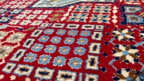 Persian Rug Nain Handmade Area Traditional 2'4"x3'6" (2x4) Red Whites/Beige Blue Floral Design #25974