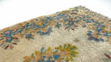 Persian Rug Kerman Handmade Area Runner Traditional 2'1"x4'2" (2x4) Whites/Beige Blue Floral Open Field Design #32026