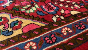 Persian Rug Hamadan Handmade Area Traditional Tribal 2'6"x4'0" (3x4) Red Pink Floral Design #11992