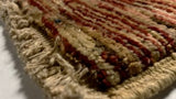 Oriental Rug Pakistani Handmade Area Tribal 2'9"x3'7" (3x4) Multi-color Pink Whites/Beige Gabbeh Abstract Design #19757