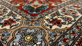 Persian Rug Isfahan Handmade Area Traditional 2'9"x4'0" (3x4) Red Whites/Beige Floral Design #22317