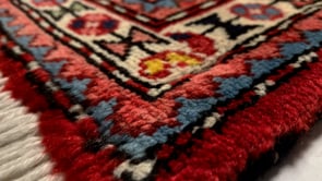 Persian Rug Hamadan Handmade Area Tribal 2'5"x3'10" (2x4) Red Multi-color Geometric Design #31070