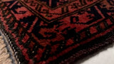 Oriental Rug Afghan Handmade Area Tribal 2'11"x4'2" (3x4) Red Geometric Design #33633