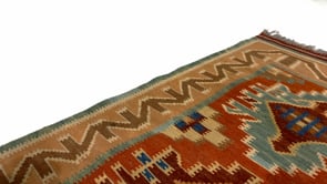 Oriental Rug Indian Handmade Area Runner Tribal 1'9"x4'10" (2x5) Pink Red Geometric Kilim Design #33640