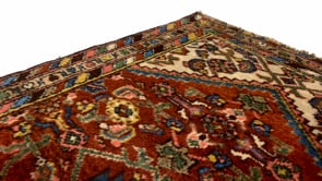 Persian Rug Malayer Handmade Area Tribal Vintage 2'4"x4'0" (2x4) Red Multi-color Geometric Design #34186