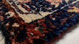 Persian Rug Malayer Handmade Area Tribal Vintage 2'5"x4'0" (2x4) Pink Blue Geometric Paisley/Boteh Design #34187