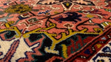 Persian Rug Heriz Handmade Area Tribal 2'7"x3'5" (3x3) Yellow/Gold Pink Geometric Design #34352