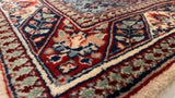 Oriental Rug Indian Handmade Area Traditional 2'11"x4'10" (3x5) Whites/Beige Red Herati Design #14769