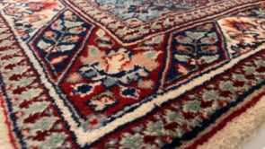 Oriental Rug Indian Handmade Area Traditional 2'11"x4'10" (3x5) Whites/Beige Red Herati Design #14769
