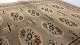 Oriental Rug Pakistani Handmade Area Tribal 3'2"x5'3" (3x5) Whites/Beige Bokhara Design #15203