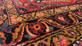 Persian Rug Lilihan Handmade Area Antique Traditional 3'7"x4'7" (4x5) Red Floral Design #23396
