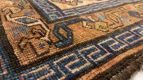 Persian Rug Malayer Handmade Area Antique Tribal 2'10"x5'1" (3x5) Brown Blue Floral Design #28558