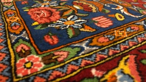 Persian Rug Bakhtiari Handmade Area Tribal Traditional 3'5"x5'1" (3x5) Red Multi-color Garden Animals Design #28617