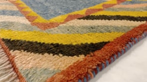 Persian Rug Gabbeh Handmade Area Runner Tribal 2'11"x5'8" (3x6) Multi-color Abstract Design #30997
