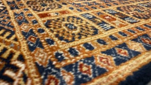 Oriental Rug Pakistani Handmade Area Tribal 3'0"x5'0" (3x5) Blue Bokhara Design #32479