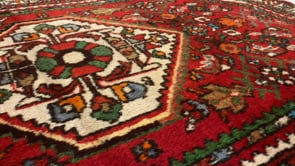 Persian Rug Hamadan Handmade Area Tribal 3'3"x5'1" (3x5) Red Blue Paisley/Boteh Design #34114