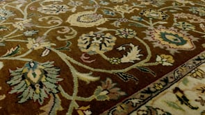 Oriental Rug Indian Handmade Area Transitional Traditional 3'1"x4'11" (3x5) Green Floral Design #33721
