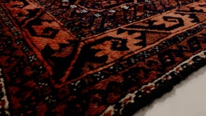 Persian Rug Baloch Handmade Area Tribal Vintage 3'0"x5'2" (3x5) Red Geometric Design #34140