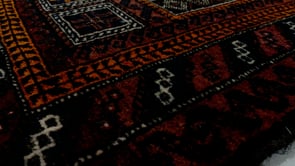 Oriental Rug Afghan Handmade Area Tribal 2'10"x4'4" (3x4) Brown Orange Prayer Rug Design #34956