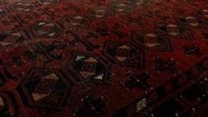 Oriental Rug Afghan Handmade Area Runner Tribal 3'0"x5'3" (3x5) Red Bokhara Design #34985