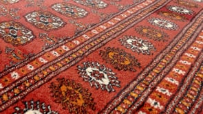 Oriental Rug Pakistani Handmade Area Tribal 3'3"x4'11" (3x5) Red Bokhara Design #35196