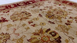 Oriental Rug Pakistani Handmade Area Transitional 3'4"x4'10" (3x5) Yellow/Gold Red Floral Design #35449