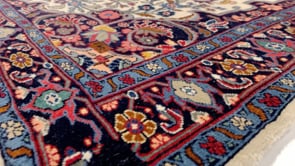 Persian Rug Bijar Handmade Area Traditional 3'5"x4'11" (3x5) Whites/Beige Blue Floral Design #35054