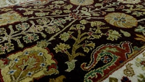 Oriental Rug Indian Handmade Area Transitional Traditional 3'0"x5'2" (3x5) Black Green Jaipur Floral Design #24280