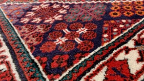 Persian Rug Meymeh Handmade Area Traditional 3'7"x5'4" (4x5) Red Floral Design #2149