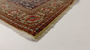 Oriental Rug Turkish Handmade Area Antique Tribal 3'7"x5'3" (4x5) Whites/Beige Red Geometric Design #13182