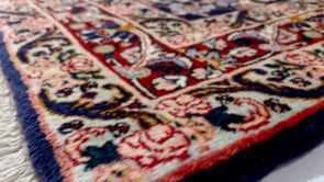 Persian Rug Bijar Handmade Area Traditional 3'9"x5'5" (4x5) Whites/Beige Pink Floral Design #21020