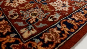 Persian Rug Isfahan Handmade Area Traditional 3'6"x5'1" (4x5) Red Whites/Beige Floral Design #34255