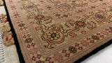 Persian Rug Tabriz Handmade Area Traditional 3'6"x5'0" (4x5) Pink Black Floral Naghsh Design #34381