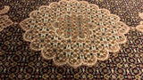 Persian Rug Tabriz Handmade Area Traditional 3'4"x5'1" (3x5) Whites/Beige Brown Mahi Fish Design #34666