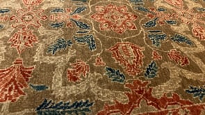 Persian Rug Bijar Handmade Area Traditional 3'7"x4'8" (4x5) Whites/Beige Red Floral Design #30640