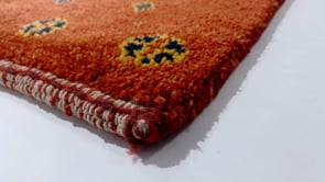 Persian Rug Gabbeh Handmade Area Tribal 3'7"x5'3" (4x5) Red Open Design #30777