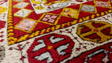 Oriental Rug Turkish Handmade Area Antique Tribal 3'5"x5'6" (3x6) Red Geometric Design #33411