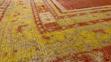 Oriental Rug Turkish Handmade Area Antique Tribal 3'5"x4'10" (3x5) Yellow/Gold Red Prayer Rug Design #33918