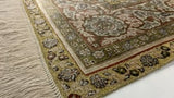 Oriental Rug Turkish Handmade Area Traditional 2'7"x3'10" (3x4) Green Brown Tree of Life Prayer Rug Design #34027