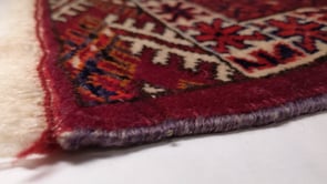 Persian Rug Turkmen Handmade Area Tribal 4'5"x5'4" (4x5) Red Tekke Design #15196