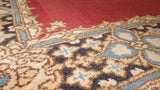 Persian Rug Kerman Handmade Area Traditional 3'10"x5'9" (4x6) Red Yellow/Gold Open Field Design #9267