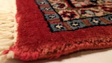 Oriental Rug Pakistani Handmade Area Traditional 4'1"x5'1" (4x5) Red Floral Design #25911