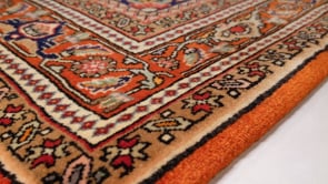 Persian Rug Bijar Handmade Area Traditional 3'9"x5'6" (4x6) Orange Blue Herati Design #20282